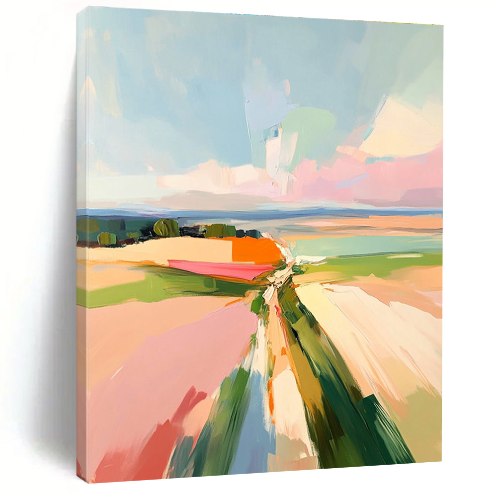 Abstract Landscape with Soft Colors Painting for Serene Living Rooms GAB1144