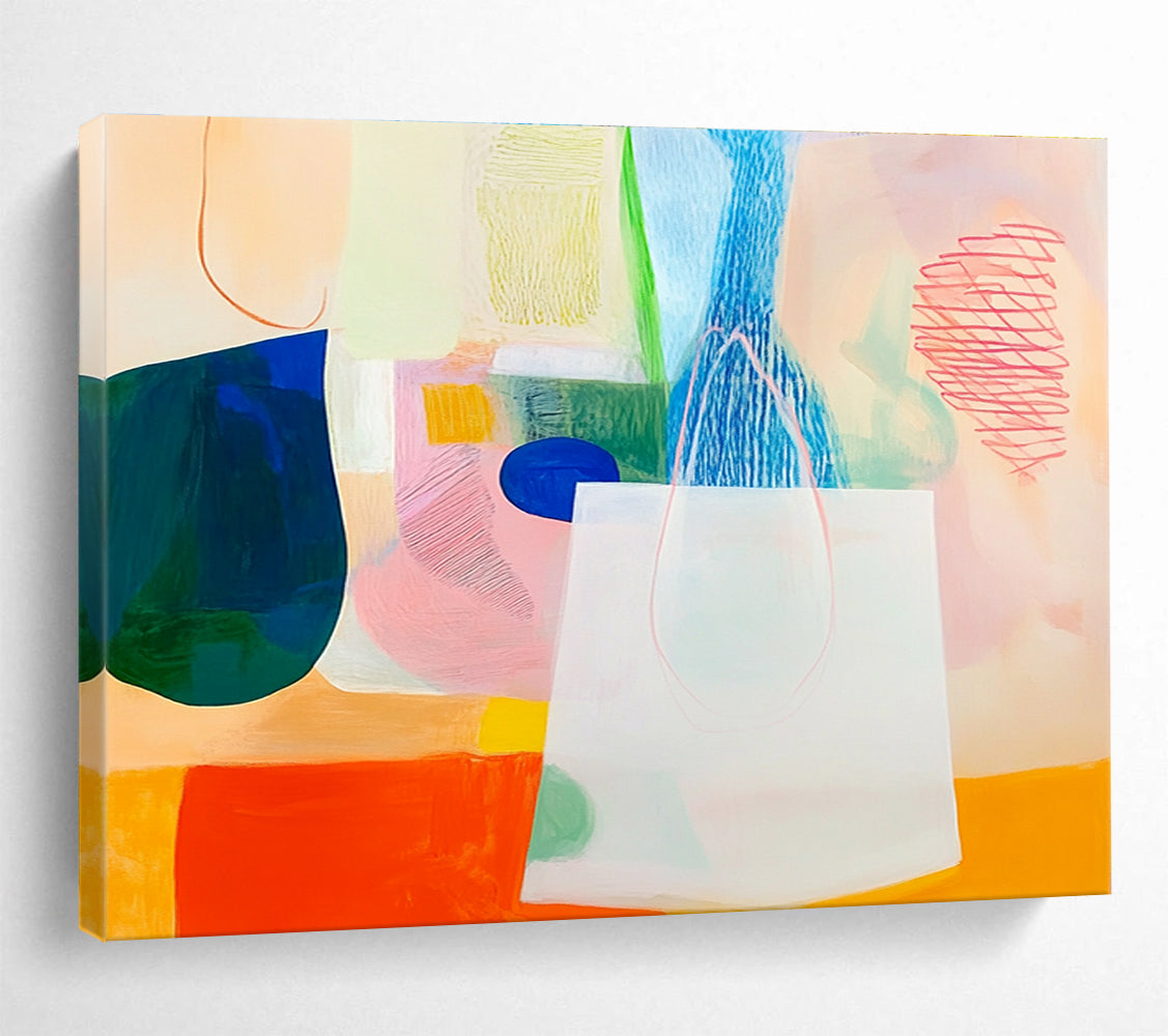 Pastel - Colored Abstract  Soft Whimsy ABS109
