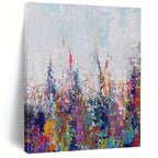 Colorful Floral Field Abstract Painting for Vibrant Garden Centers HENG467