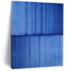 Blue Textured Minimalist Abstract Painting for Calm Interiors HENG407
