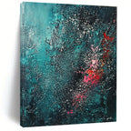 Teal and Pink Abstract Painting for Modern Art Gallery Feature Walls GAB1191