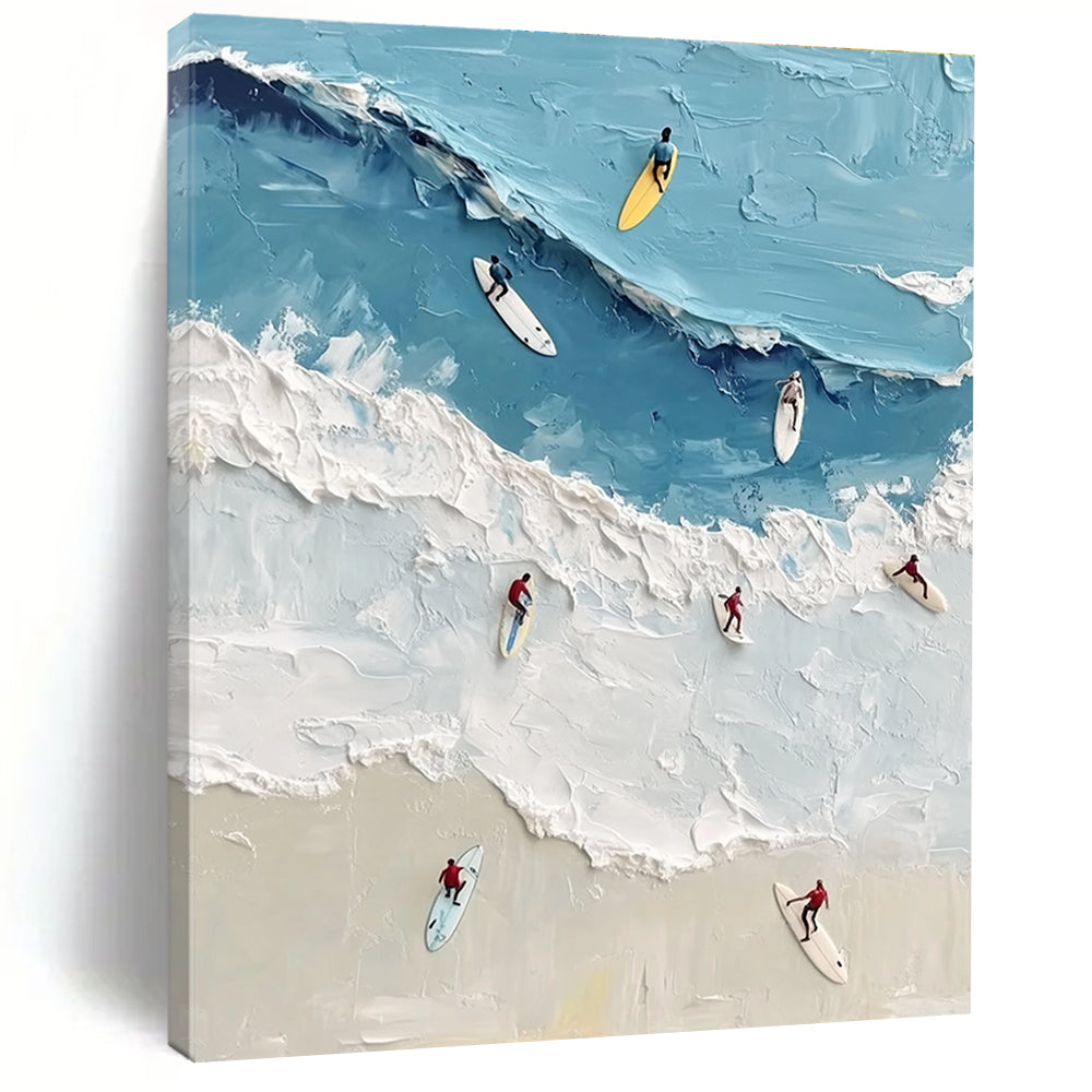 Surfers on Waves Dynamic Abstract Painting for Energetic Spaces GAB1482