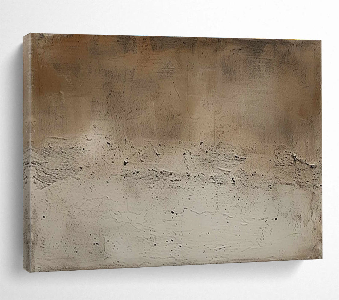 Neutral Textured Abstract Painting for Minimalist Art Galleries YHT257