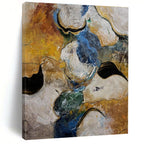 Colorful Organic Shapes Abstract Painting for Creative Art Studios HENG463