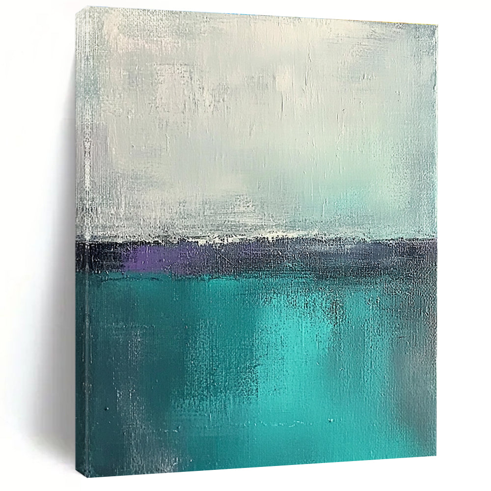 Blue Purple Gray Abstract Painting with Calm Contrast WINK460