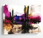 Vibrant Desert Cactus Abstract Painting ABS207