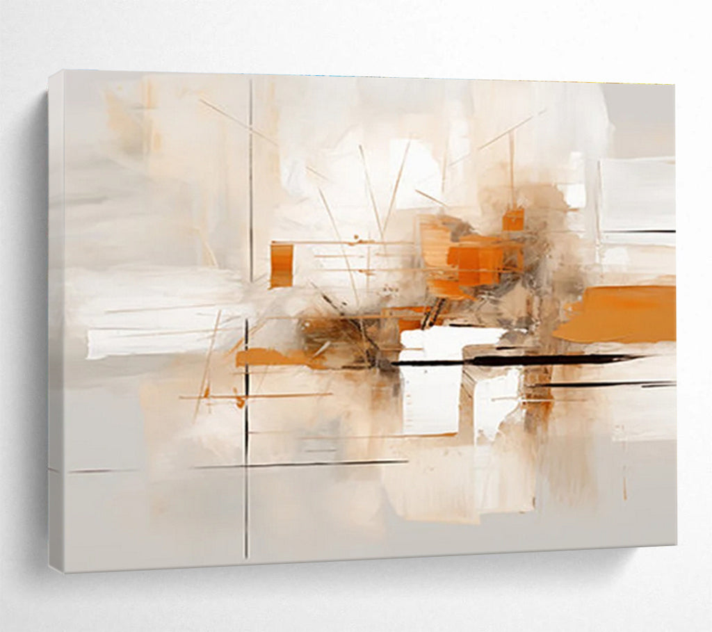 Light Tones Abstract Painting for Airy Spaces YHT096