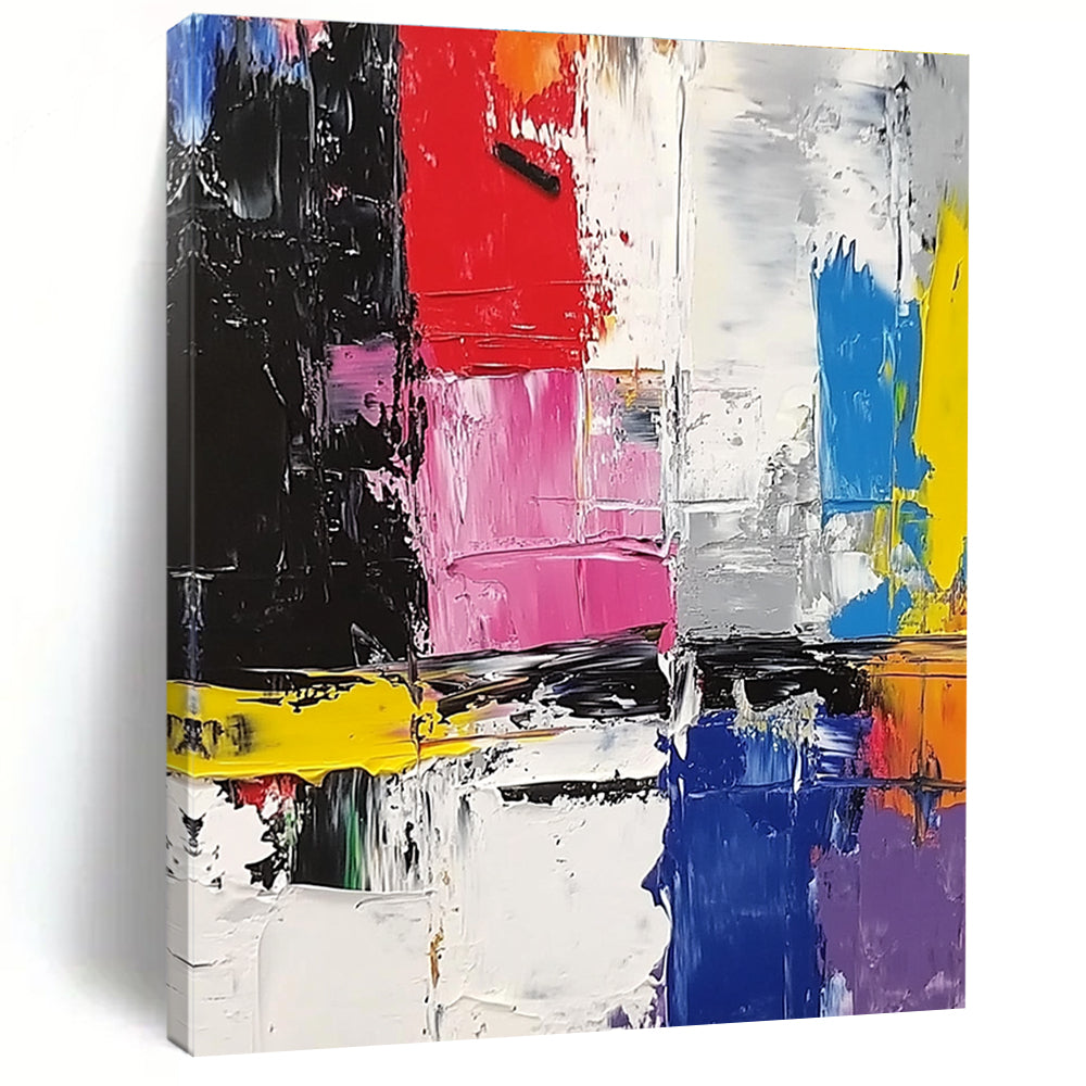 Colorful Block Abstract Painting for Modern Art Galleries GAB0977