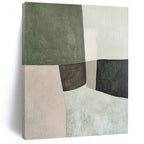 Neutral Block Abstract Painting with Subtle Harmony WINK789