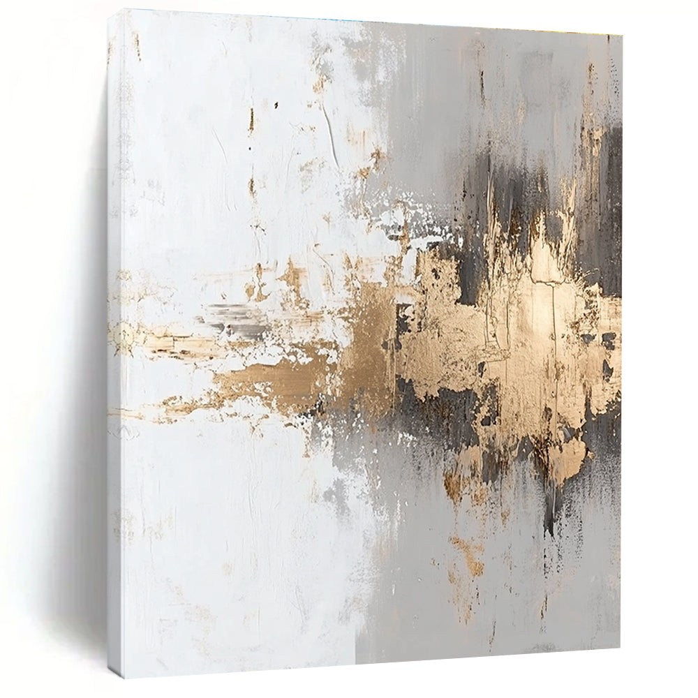 Gold Accent Abstract Painting for Modern - Styled Hallways GAB0995