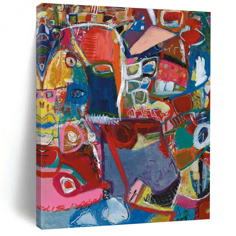 Energetic Colorful Abstract Fusion Painting for Creative Hubs HENG297