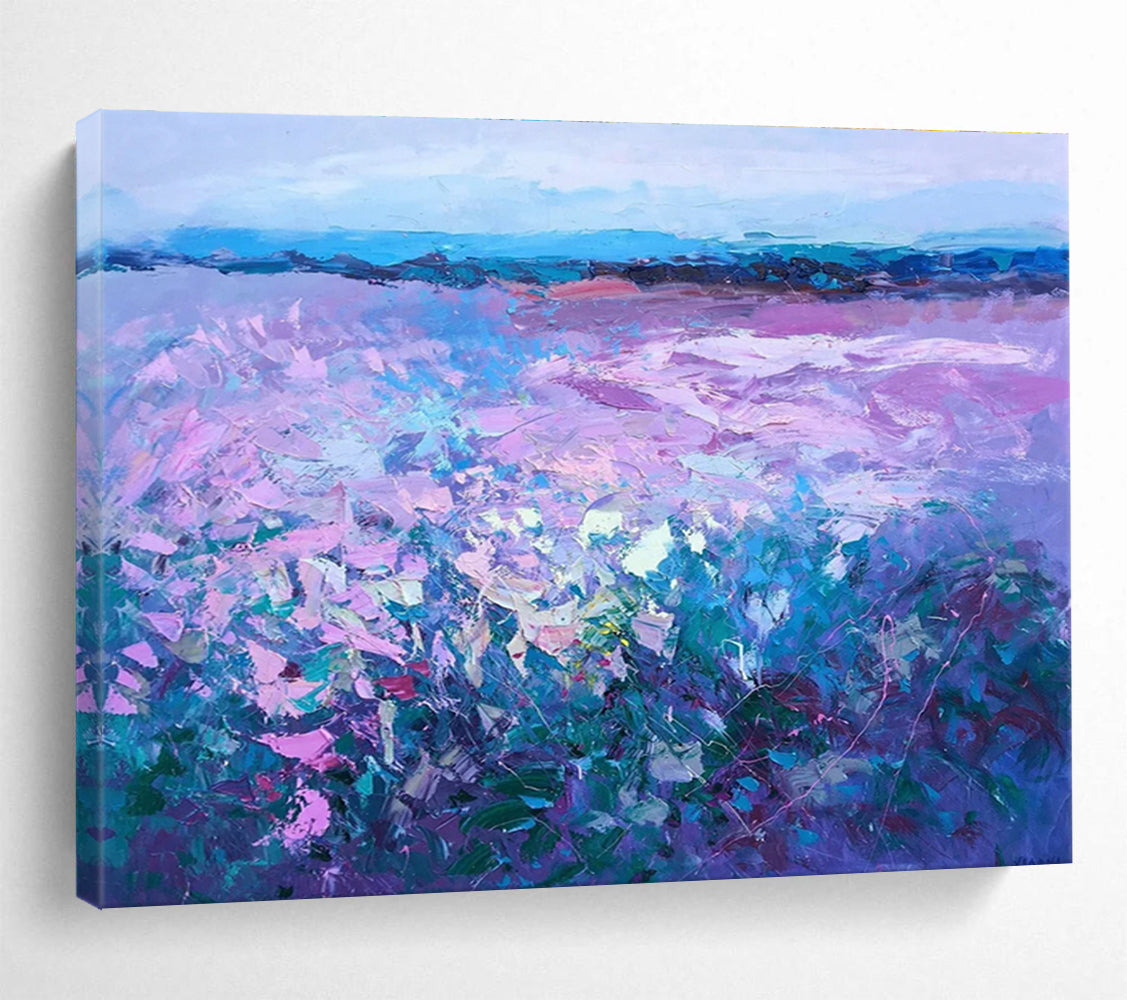 Purple Field Abstract Painting for Modern Art Galleries YHT453
