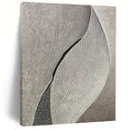 Textured Gray Leaf - Like Abstract Painting for Nature - Inspired Spas HENG524