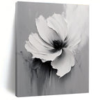 Gray - Toned Floral Abstract Painting for Modern Living Rooms GAB1001