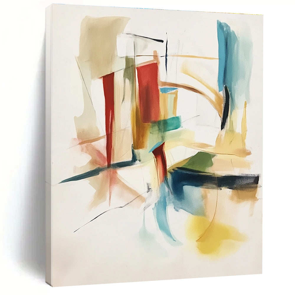 Colorful Geometric Abstract Painting with Playful Shapes WINK575