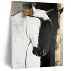 Horse in Gold Accent Abstract Painting for Luxurious Stables GAB0788