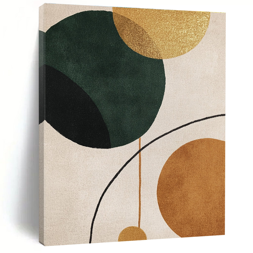 Geometric Circle Abstract Painting for Modern - Styled Dining Rooms GAB0963