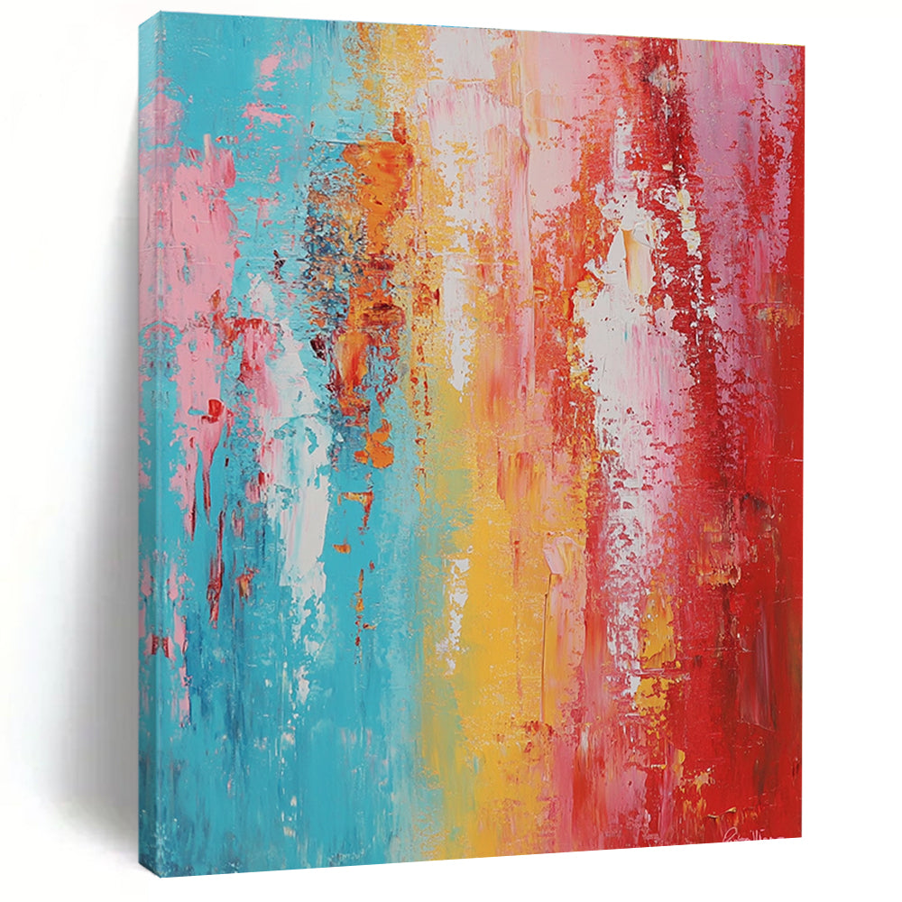Pastel and Bright Abstract Painting with Cheerful Harmony WINK799