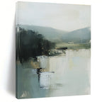 Misty Landscape Abstract Painting for Serene Home Offices GAB1280