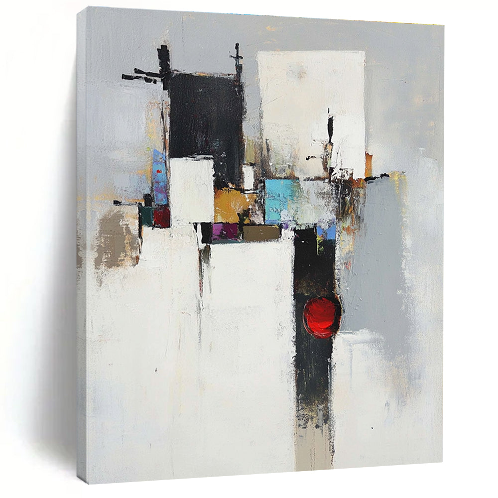 Colorful Geometric Abstract Painting for Modern - Styled Offices GAB1090