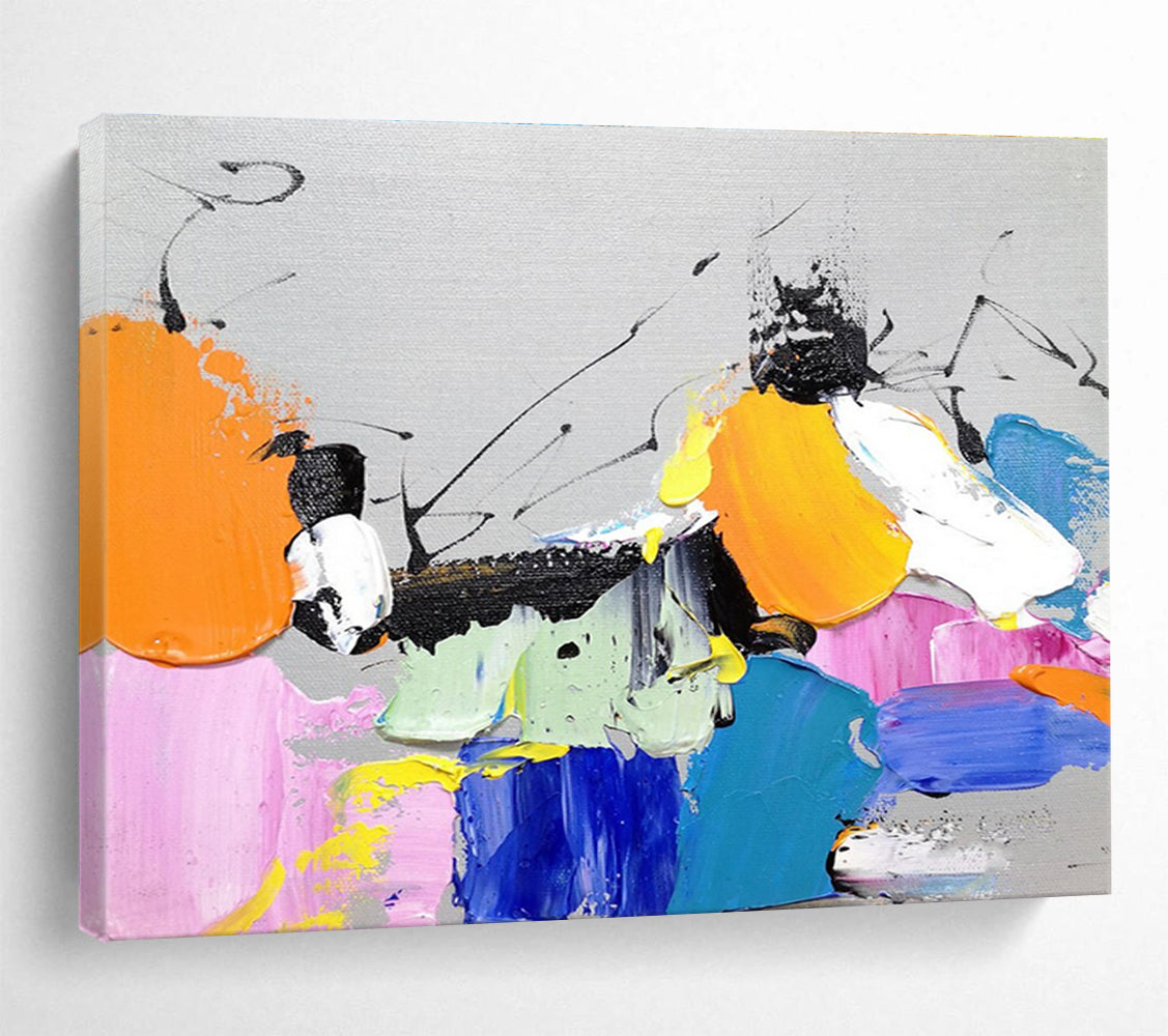 Colorful Abstract Splashes Painting for Creative Studio Workspaces YHT269