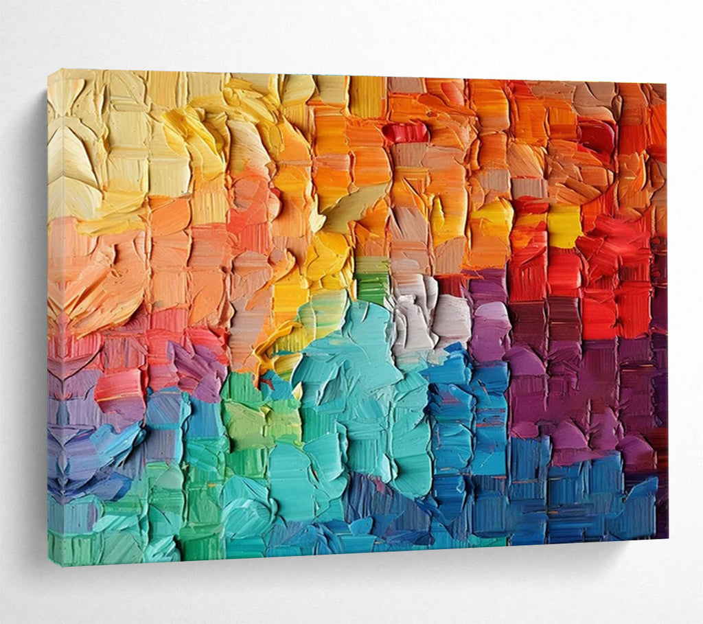 Rainbow Palette Abstract Painting for Creative Children's Playrooms YHT299