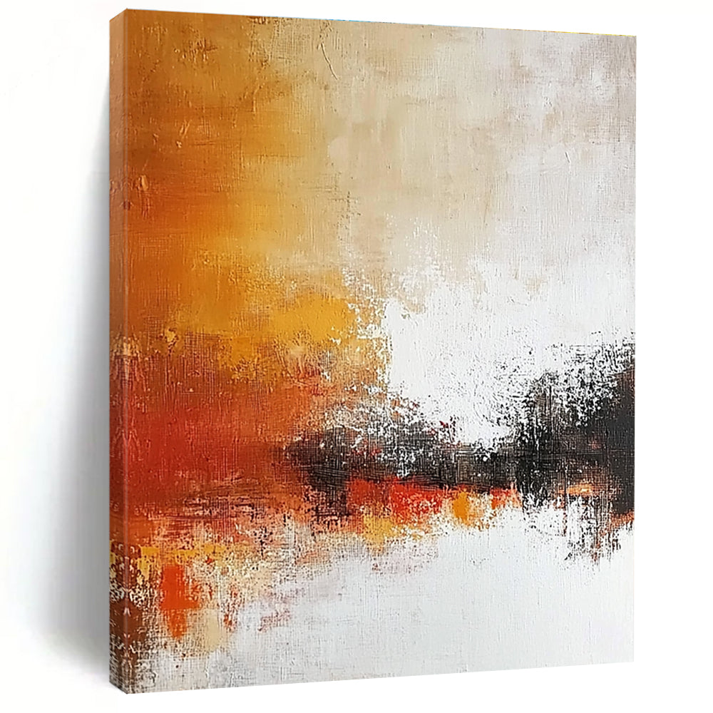 Warm Tones Abstract Painting for Rustic - Style Living Rooms GAB0927