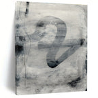 Monochromatic Ink Abstract Painting for Minimalist Art Galleries HENG189