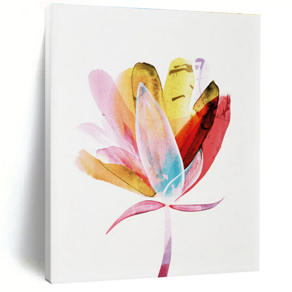 Colorful Abstract Flower Painting for Bright - Themed Kitchens HENG215