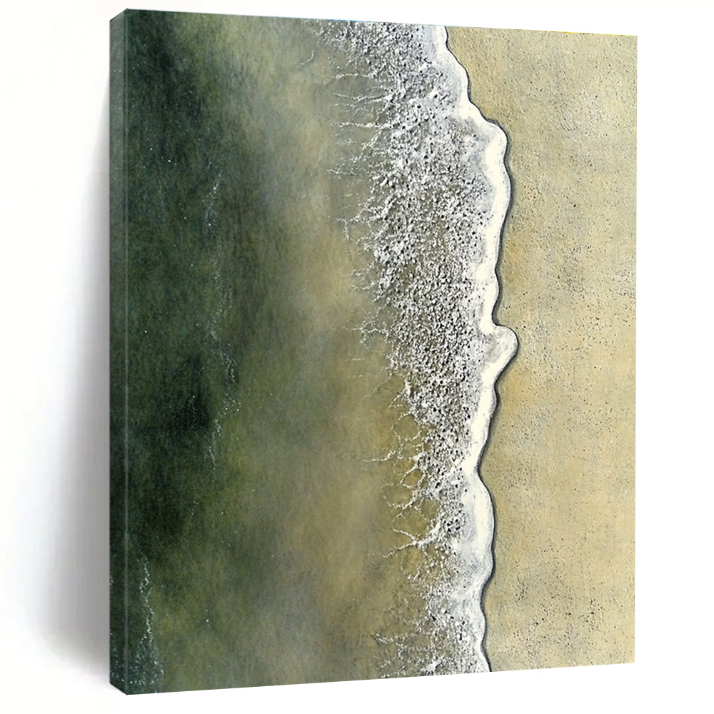 Aerial Beach View Realistic Abstract Painting for Nautical Enthusiasts GAB1476