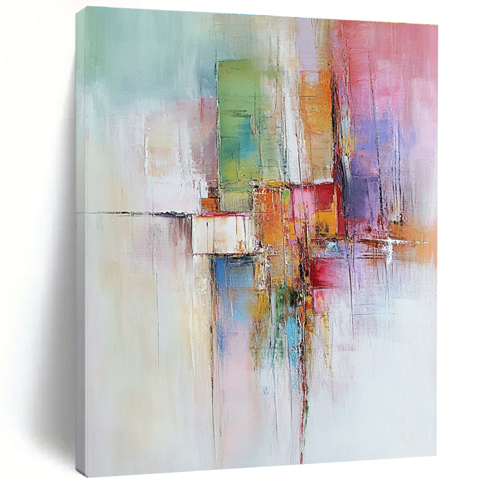 Colorful Abstract Cityscape Painting with Artistic Urbanity WINK468