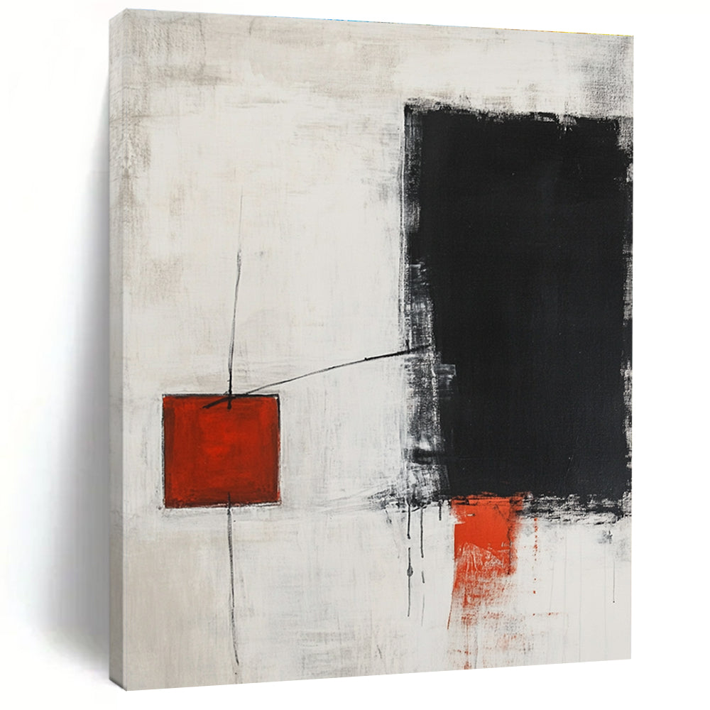 Red and Black Abstract Painting for Industrial - Chic Restaurants GAB1213