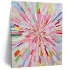 Colorful Radial Burst Abstract Painting with Vibrant Energy WINK124