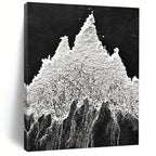 White Powder Mountain Textural Abstract Painting for Nature - Inspired Spaces GAB1535