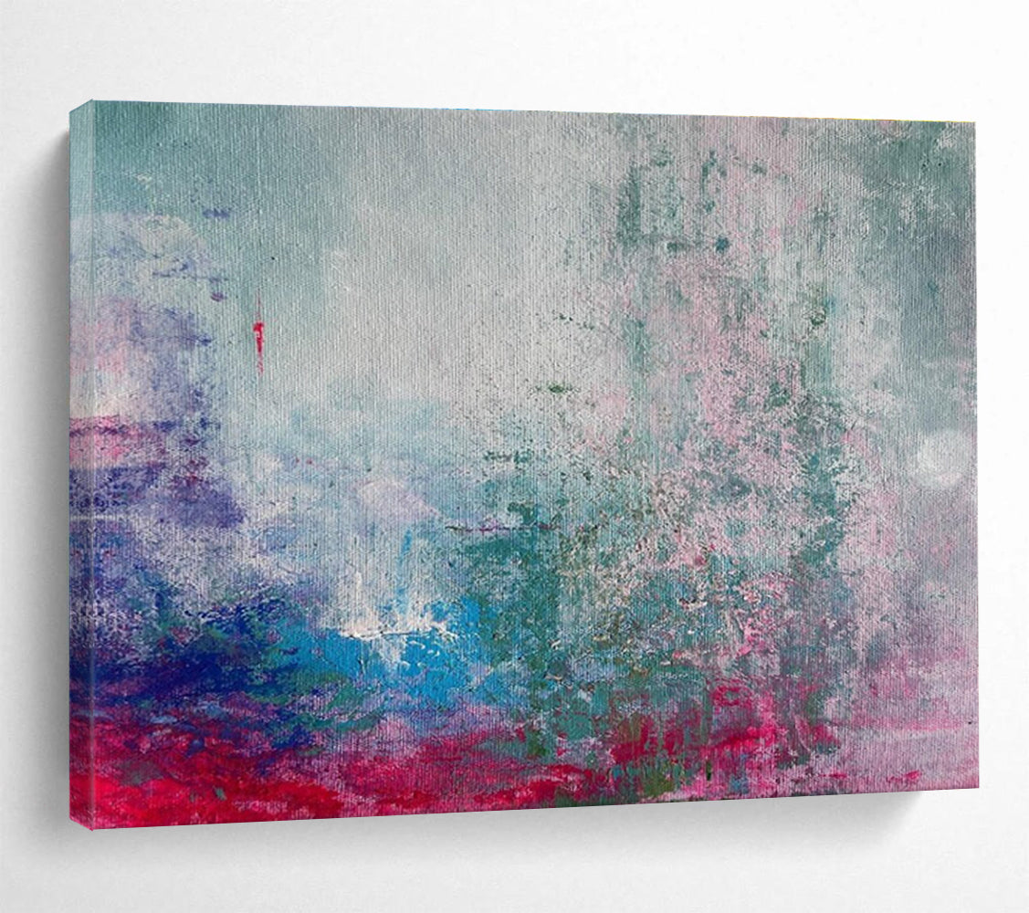 Soft Color Abstract Blend Painting for Calming Wellness Centers YHT363
