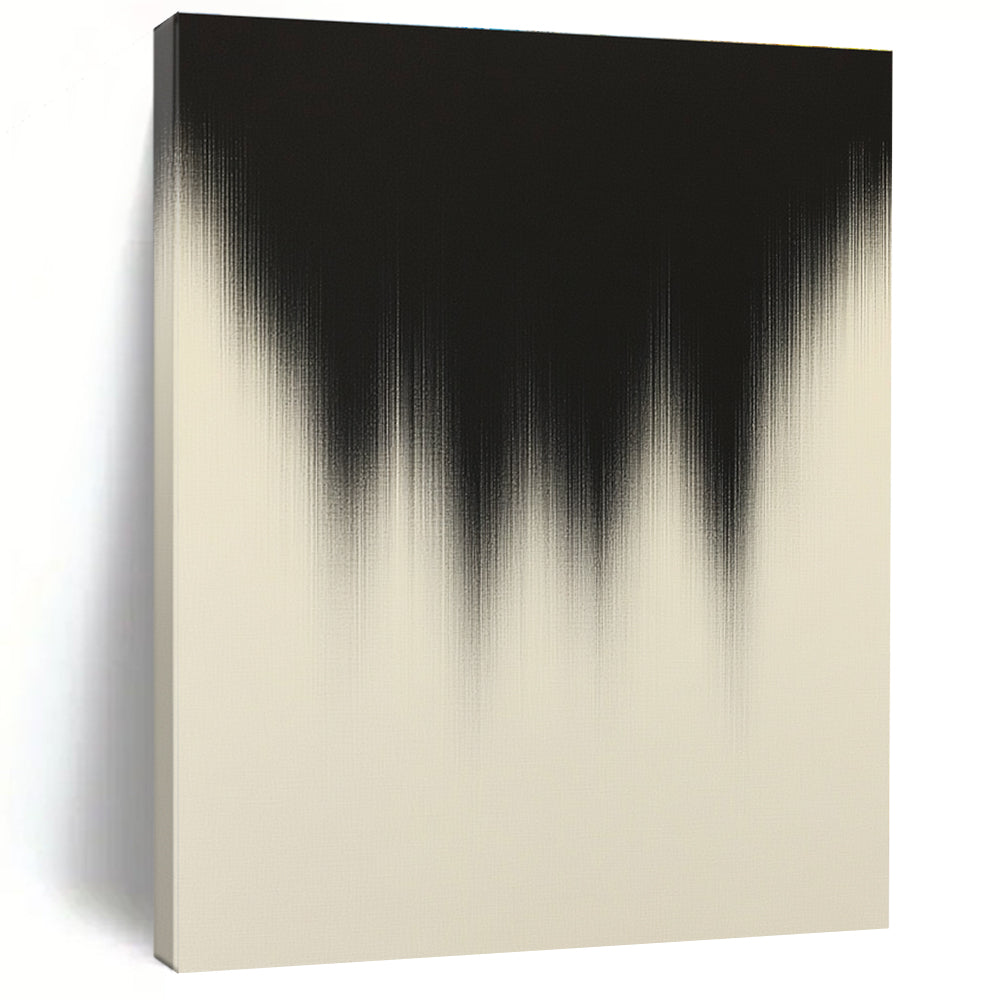 Black and White Gradient Shape Abstract Painting for Modern Art Gallery Installations GAB1368