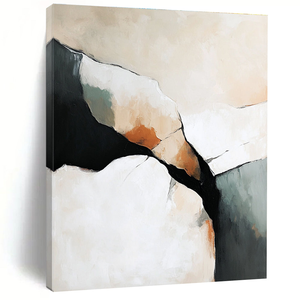 Abstract Rock Forms Painting with Subtle Earth Tones WINK441