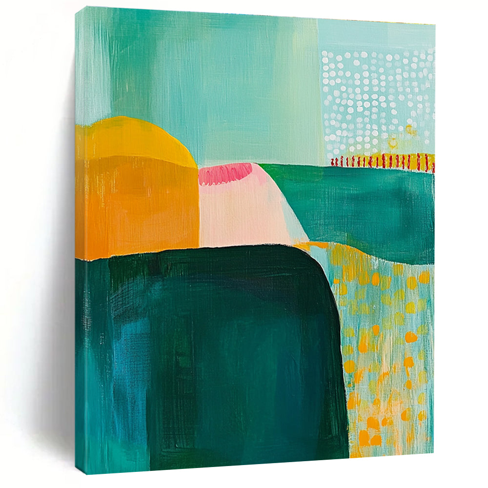 Abstract Landscape Blocks Contemporary Abstract Painting GAB0339