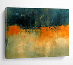 Dark and Orange Layered Textures Abstract Painting ABS341