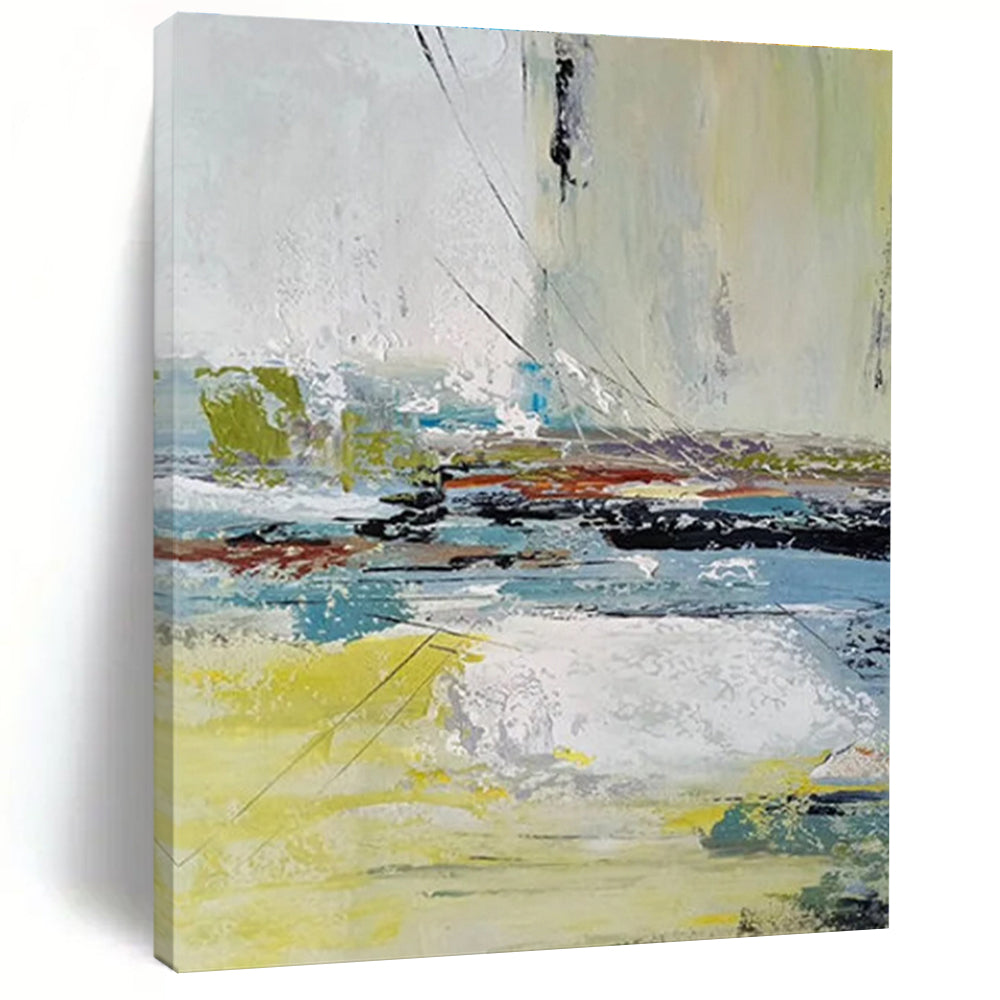 Vibrant Abstract Landscape Abstract Painting for Art Gallery Installations HENG052