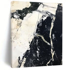 Black White Marble Abstract Painting with Timeless Elegance WINK743