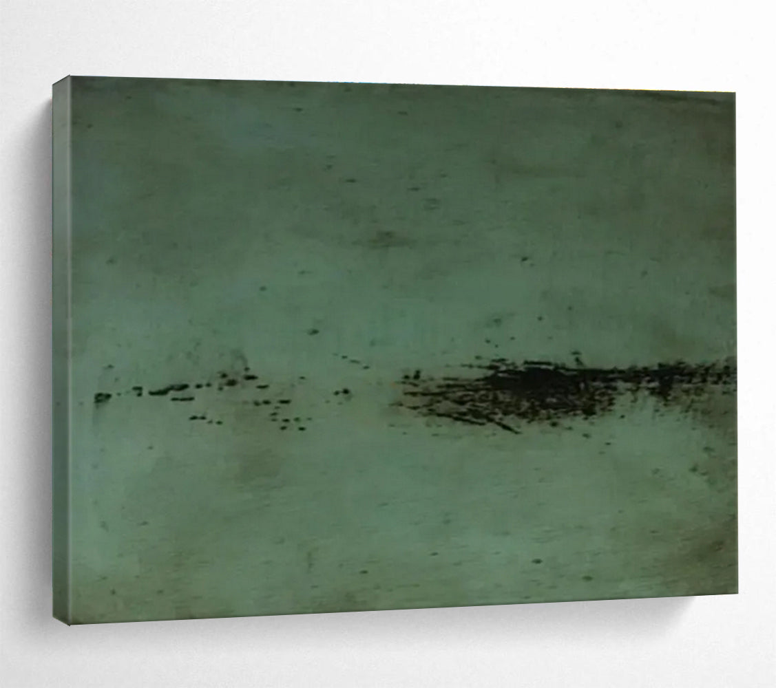 Green Abstract Marks Painting for Eclectic Art Studios YHT395