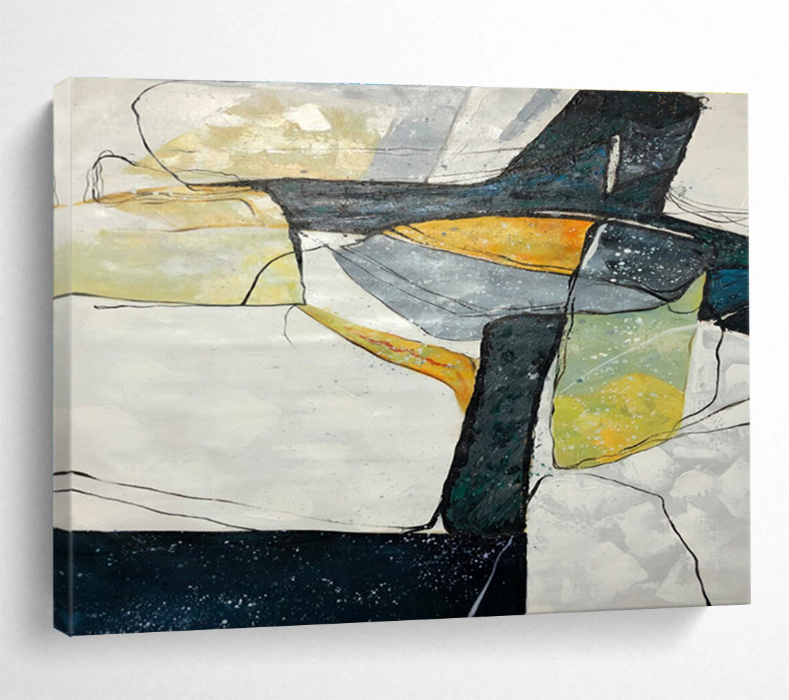 Geometric Abstract Modern Painting for Contemporary Spaces YHT037