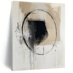 Black and Beige Abstract Painting for Minimalist Interiors GAB0721
