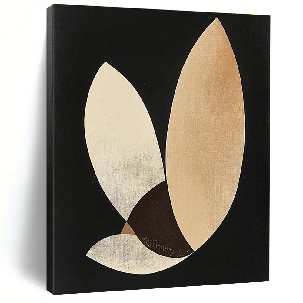 Abstract Leaf - like Forms Painting with Delicate Grace WINK099
