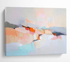 Soft Color Block Abstract Painting with Gentle, Harmonious Tones ABS511