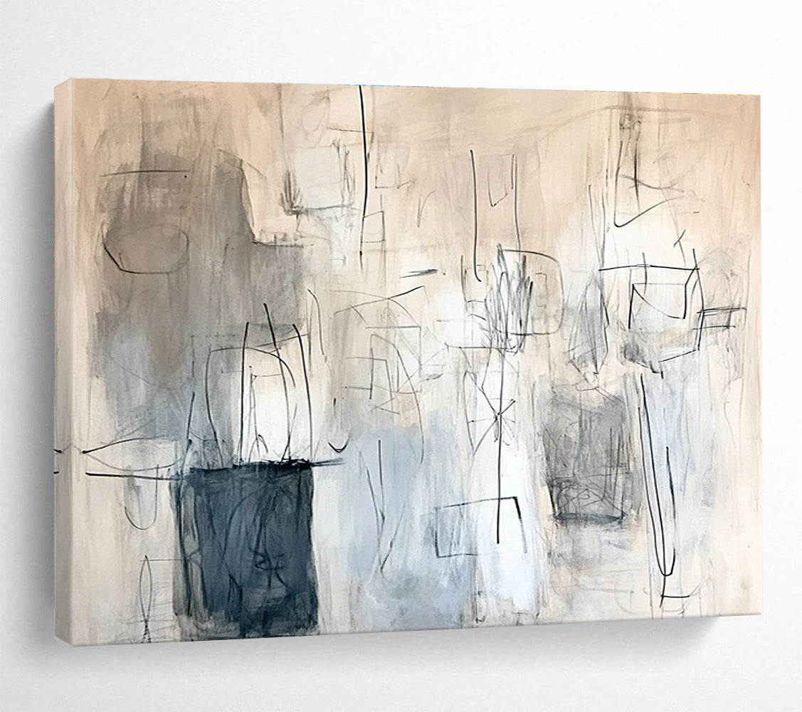 Sketch - Like Abstract Painting with Spontaneous Expressive Lines ABS548