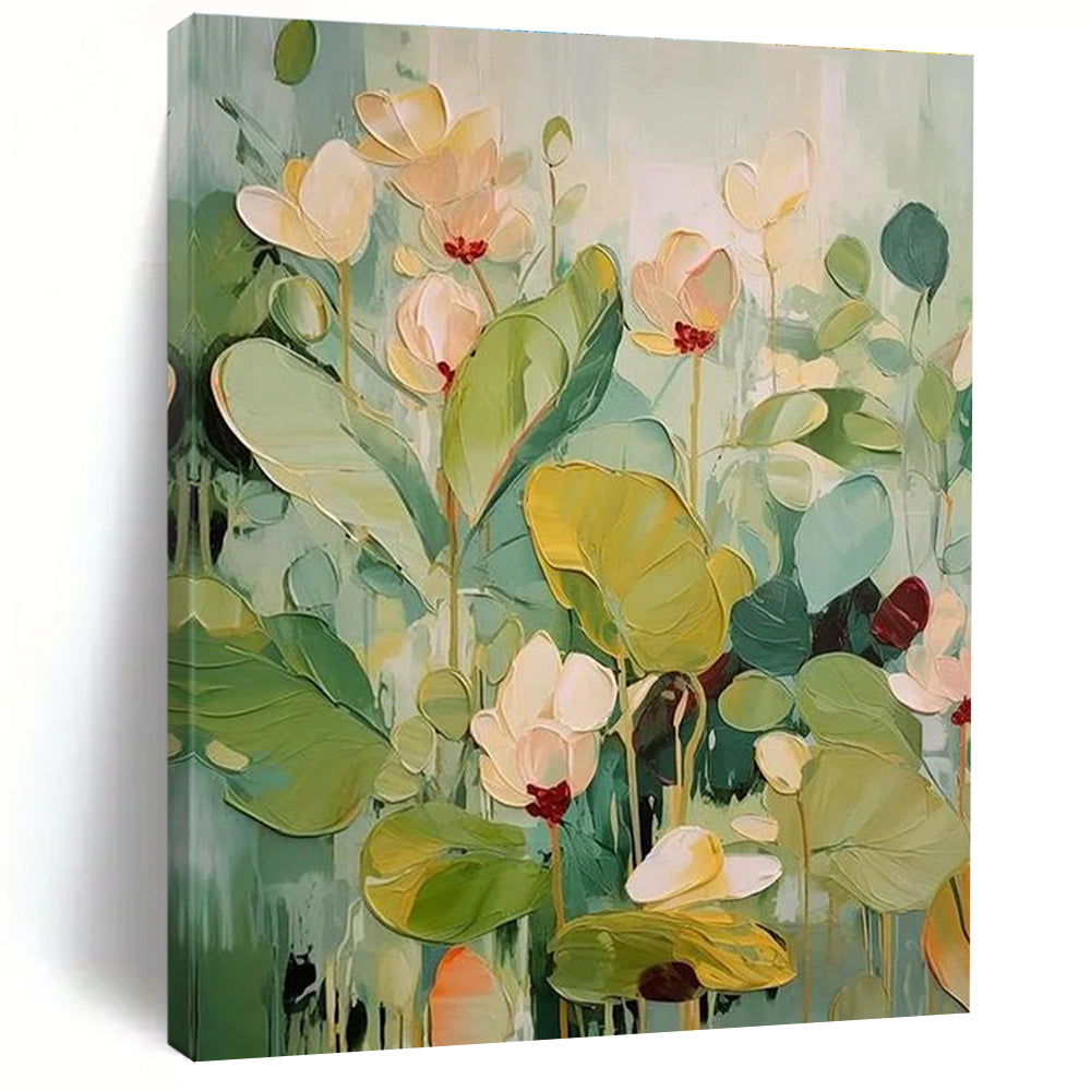 Textured Floral Bouquet Painting for Botanical - Inspired Spaces HENG319