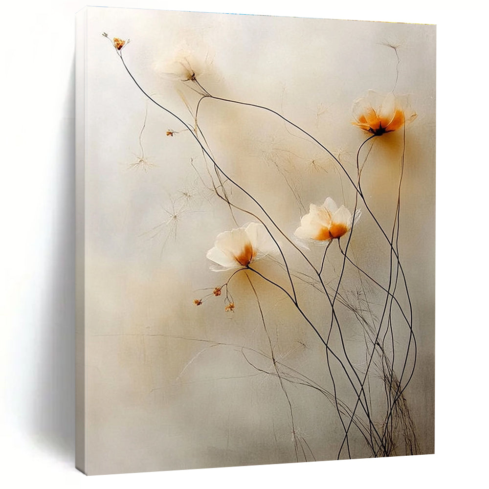 Delicate Flower Stems - Minimalist Botanical Abstract Art GAB0497