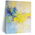 Yellow Blue Green Abstract Painting with Fresh Optimism WINK488